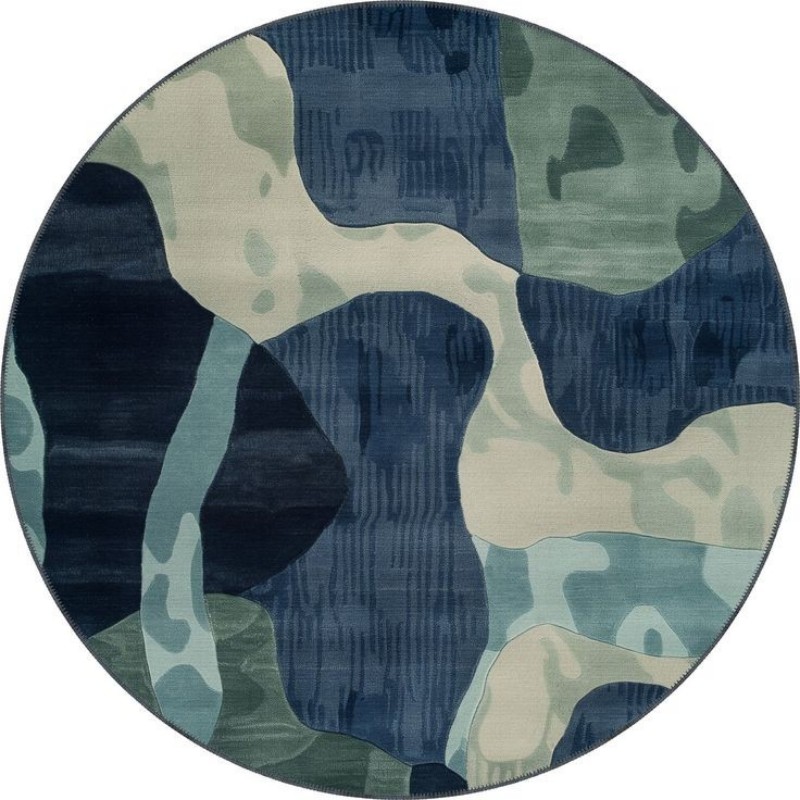 Interior Design Organic Modern - Marineblau, Türkis und Salbeigrün Gemischte Formen