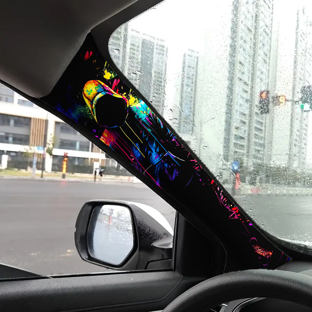 Interior Design Intern - 2-teilige Auto-Innenaufkleber – Mystery Man Design,