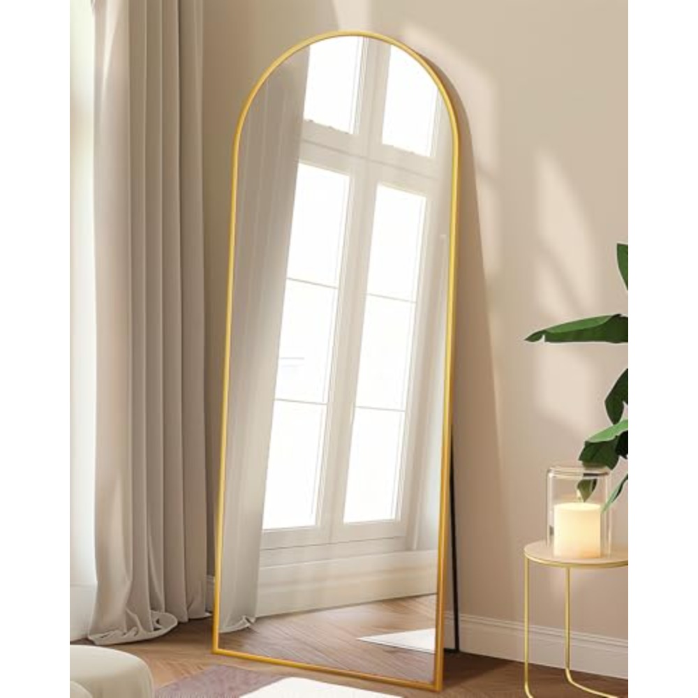 Arch Mirror Leaning - Ganzkörperspiegel, 150x46 cm Bogenförmiger Standspiegel, Bodenspiegel