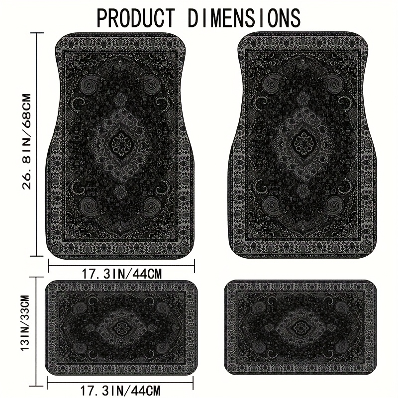 Interior Design Whimsical - Auto-Fußmatten, rechteckig, Bandana-Druck-Design für Teppich, Teppich,