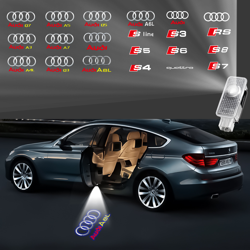 Interior Design Logo - 2 Stück LED Auto-Türlogo-Willkommensleuchten Auto-Laser-Projektorlampe für