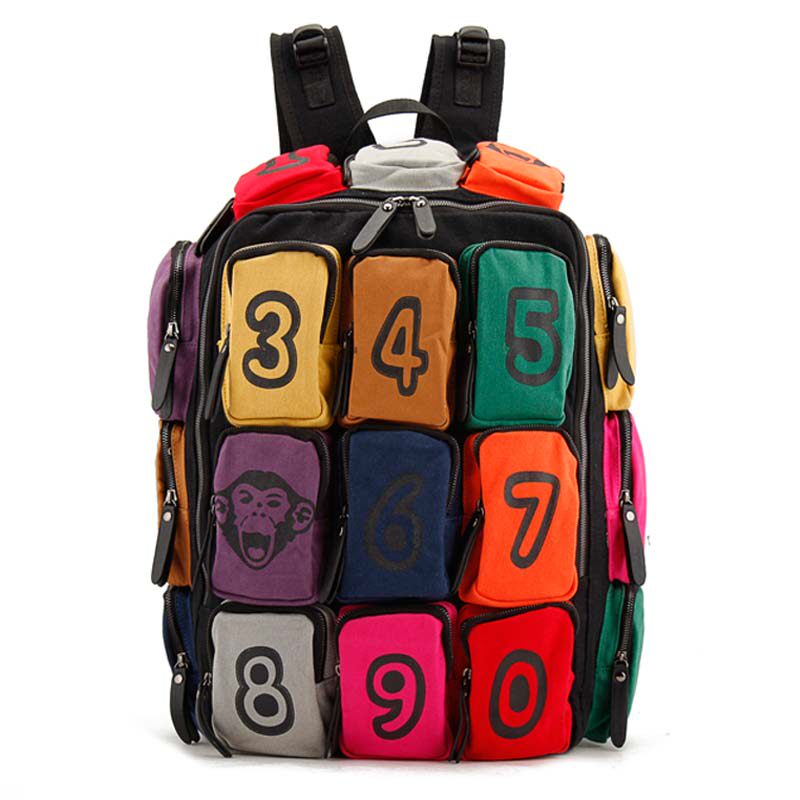 Interior Design Grid - 2026 Modische Original-Design Schultertasche mit Neun-Fächer-Struktur