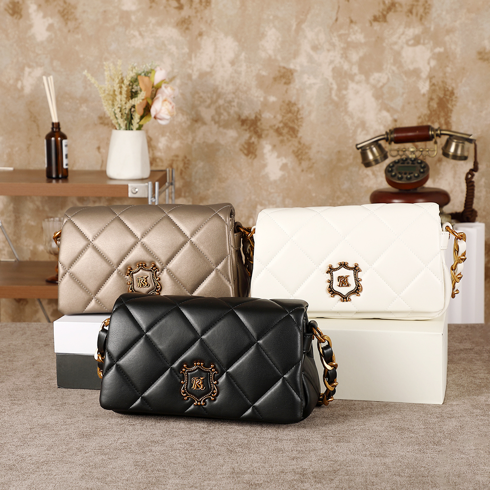 Interior Design Grid - Damen-Umhängetasche, Neue Modische Diamantgitter-Design-Schultertasche der Saison