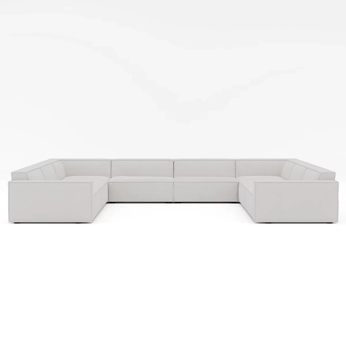 Interior Design Organic Modern - Eine Innenmöbel. Moderne Stoffsofa-Set. Modulares Design.