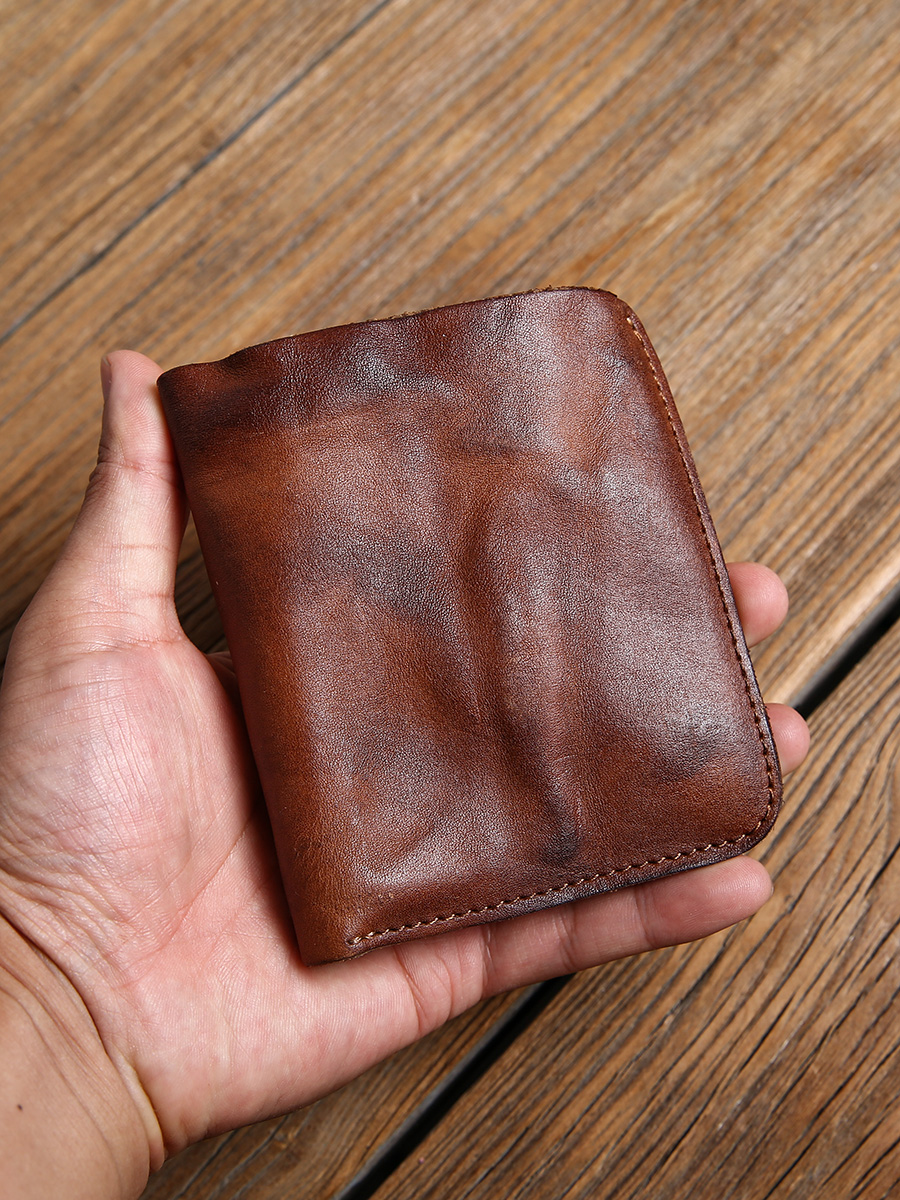 Interior Design Id - Vintage hochwertige Herren-Geldbörse aus Rindsleder der