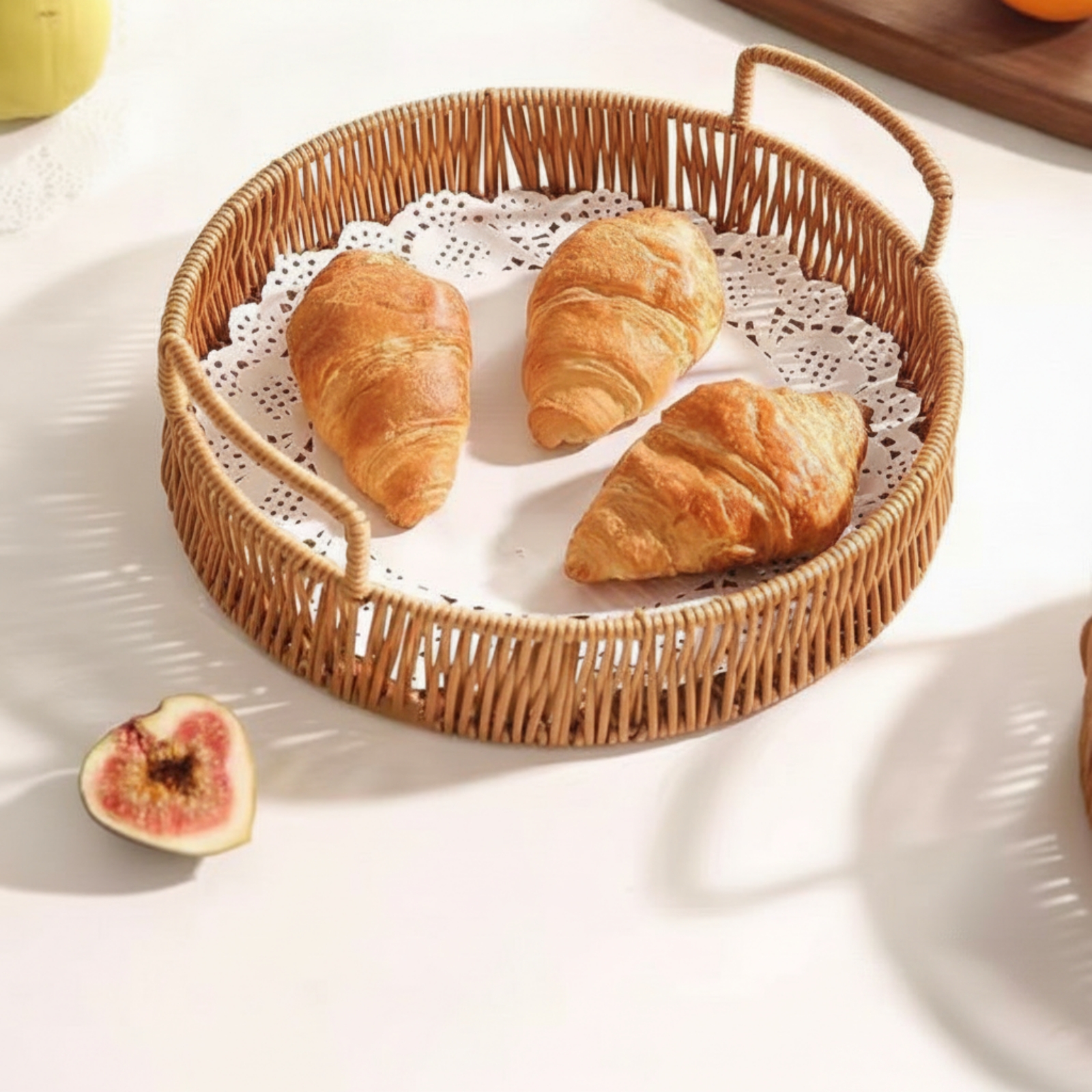 Geflochtenes Serviertablett mi – Rattan Tray Handle Bewertung und Preis