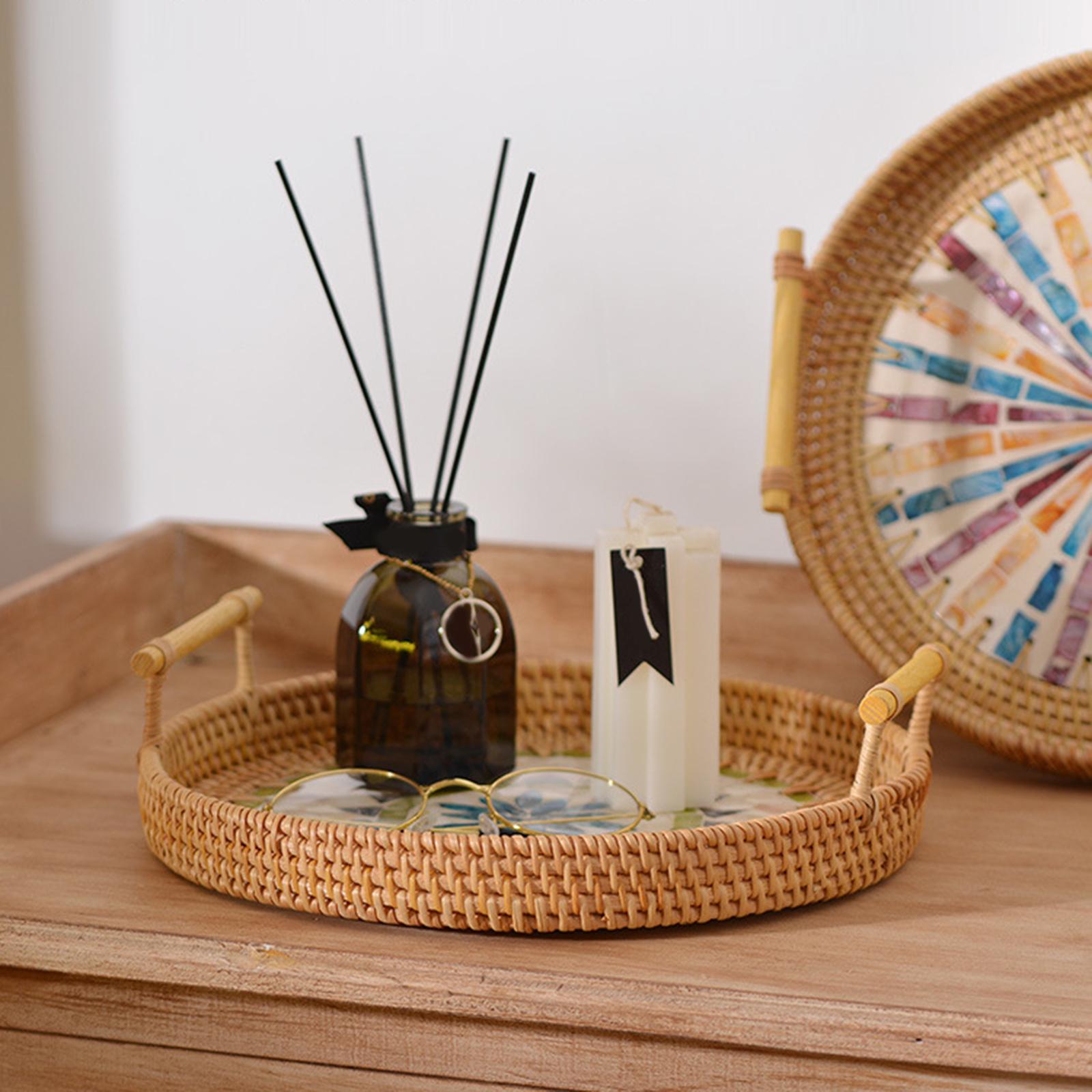 Multifunktionales rundes geflo – Rattan Tray Handle Bewertung und Preis