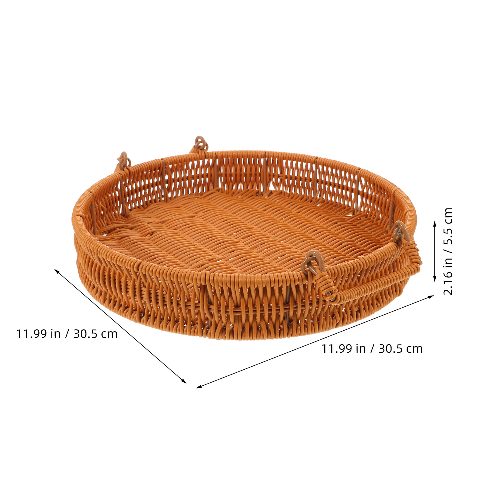 Runder 12-Zoll Handgewebter Au – Rattan Tray Handle Bewertung und Preis