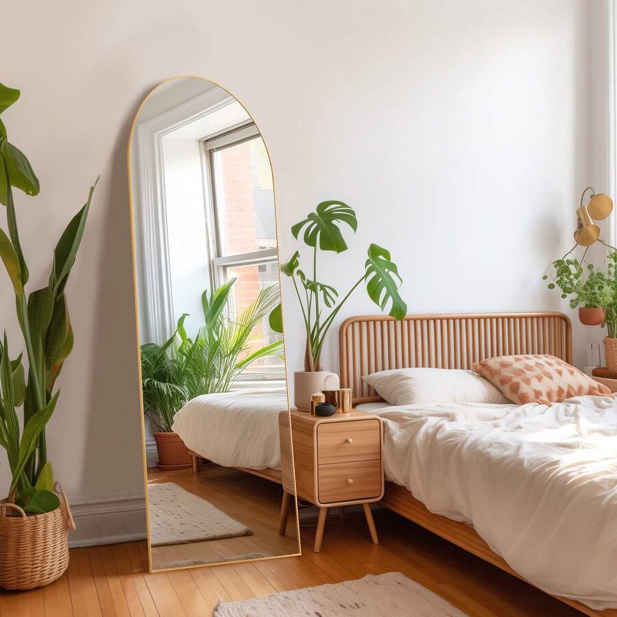 64'x21' Ganzkörperspiegel mit  – Arch Mirror Leaning Bewertung und Preis