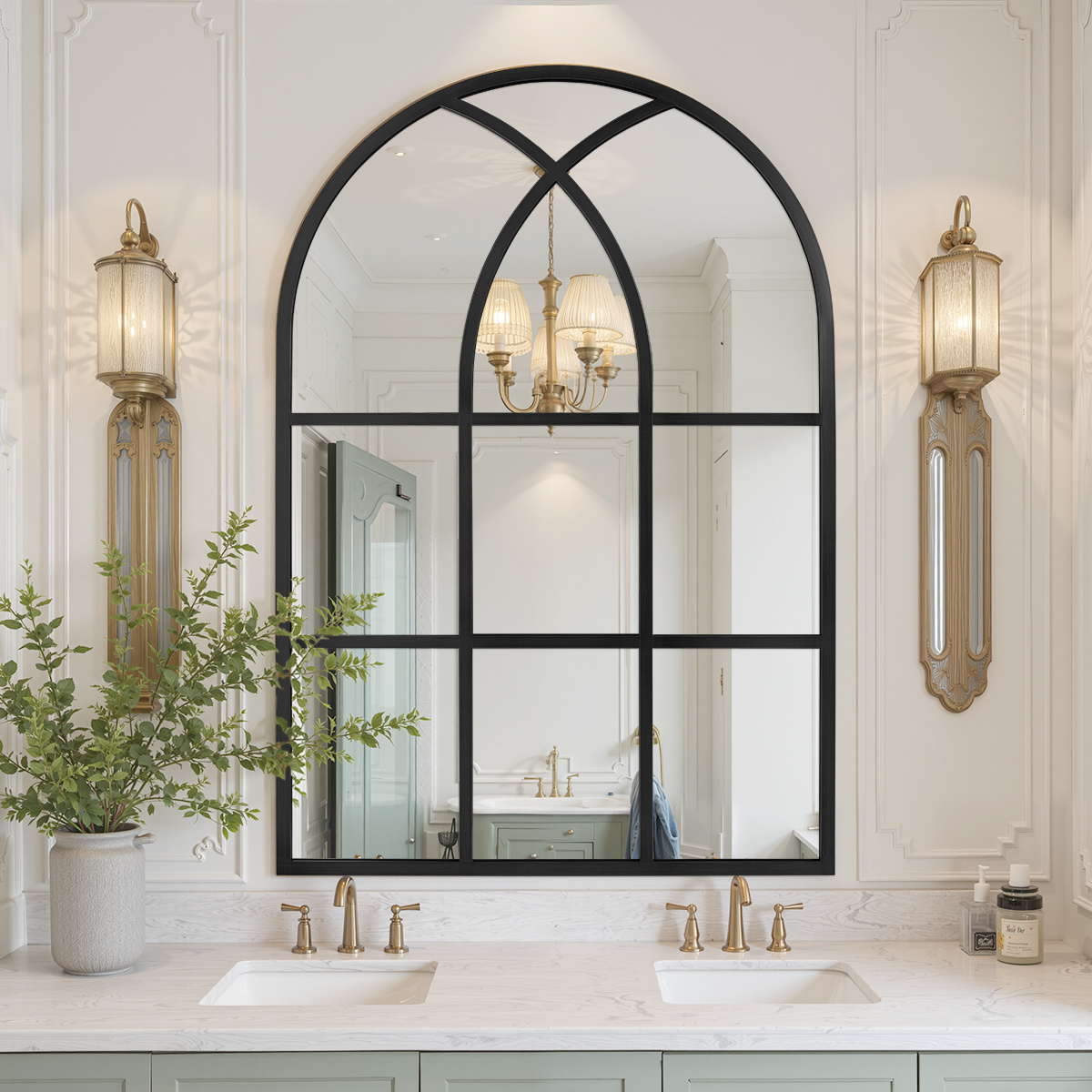 Eleganter Badezimmerspiegel im – Arch Mirror Leaning Bewertung und Preis