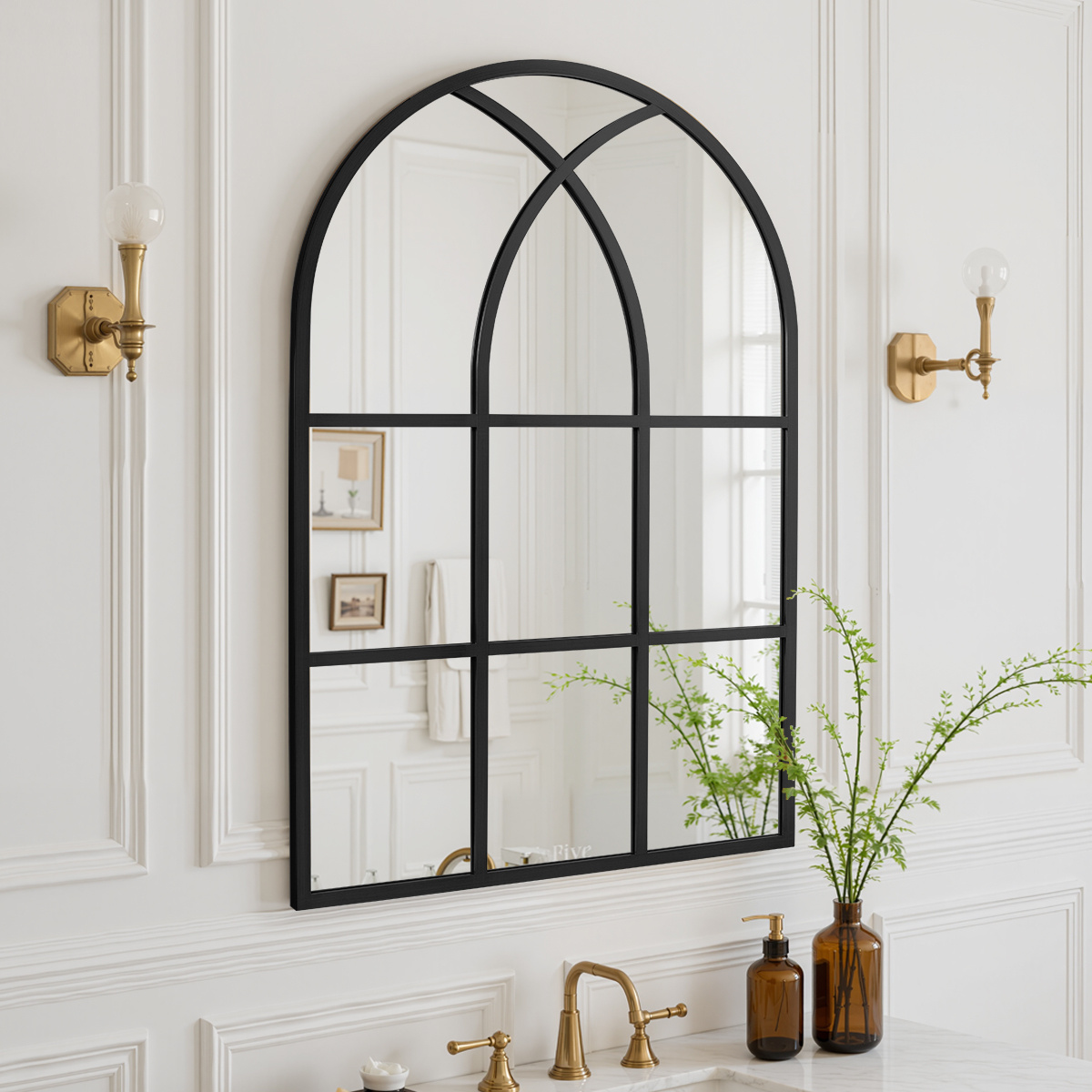 Eleganter Badezimmerspiegel im – Arch Mirror Leaning Bewertung und Preis