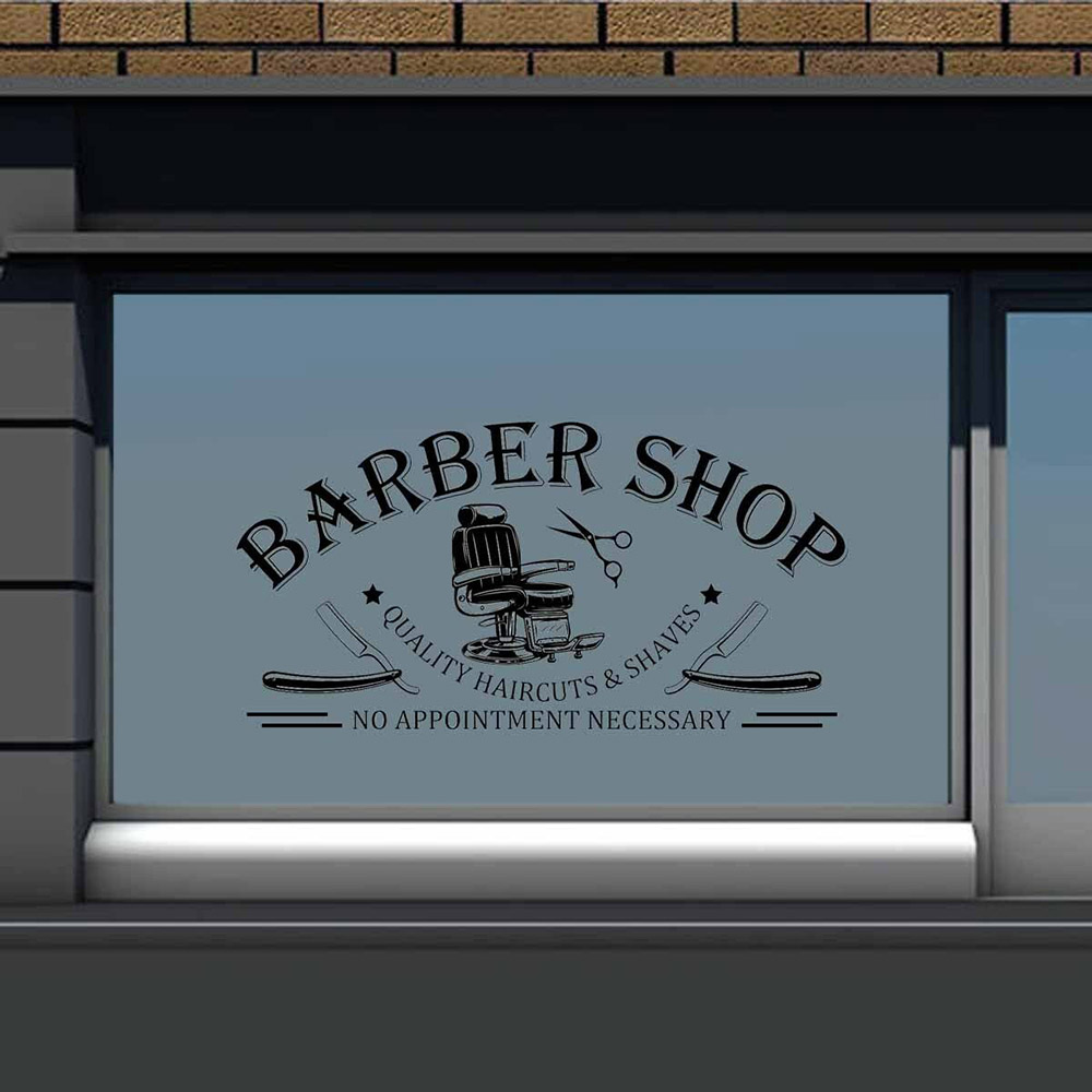 Barbershop Fenster Wand Kunst  – Interior Design Whimsical Bewertung und Preis
