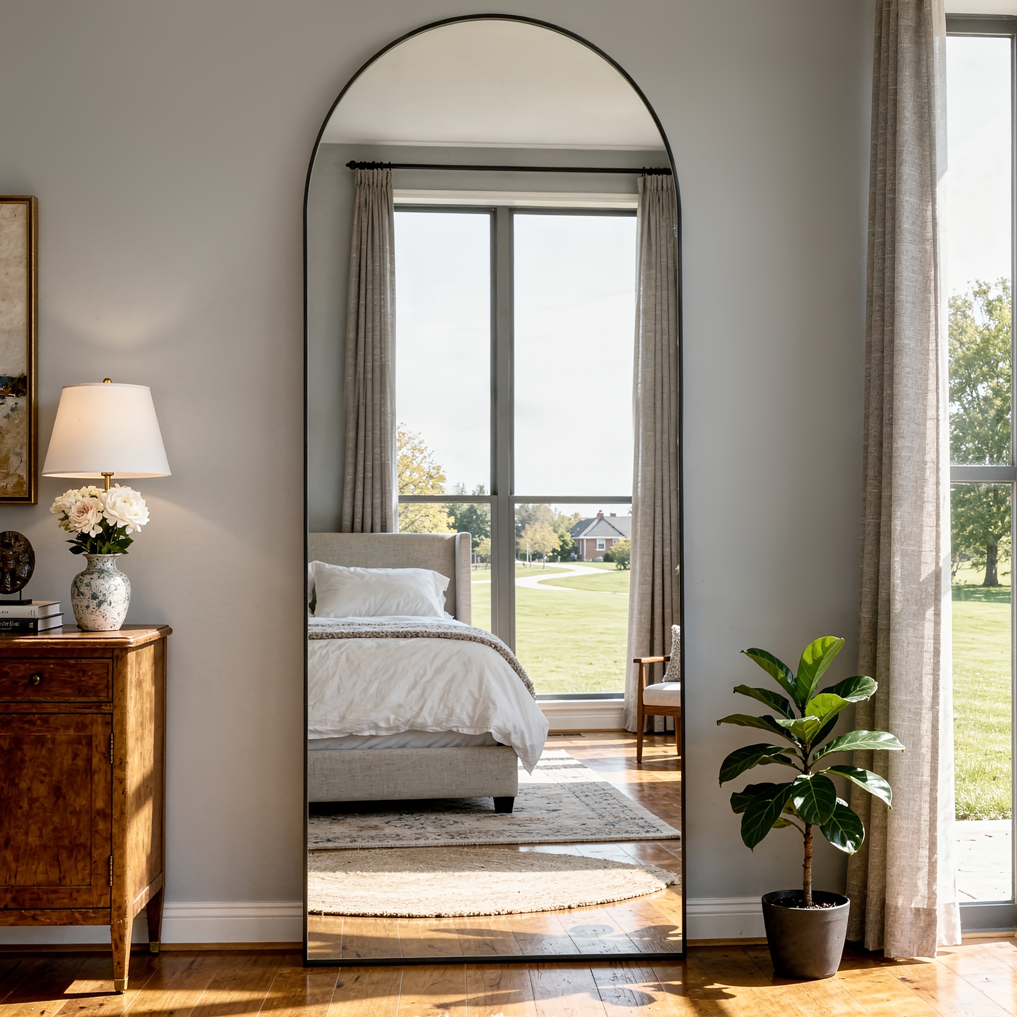 Homsion 68x26 Zoll Bogenförmig – Arch Mirror Leaning Bewertung und Preis