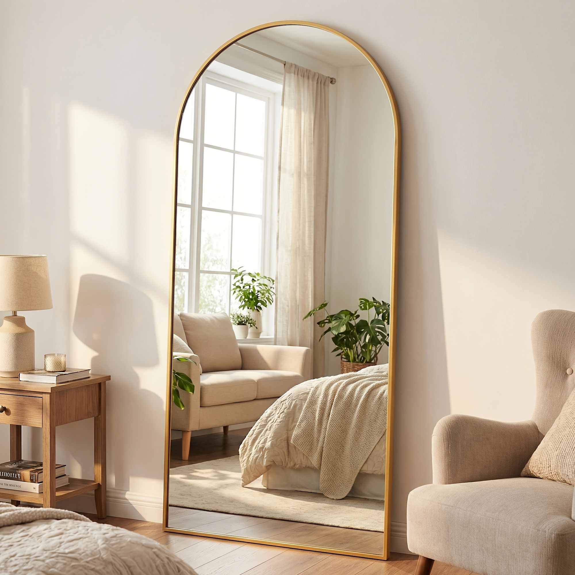 Homsion 68x26 Zoll Bogenförmig – Arch Mirror Leaning Bewertung und Preis