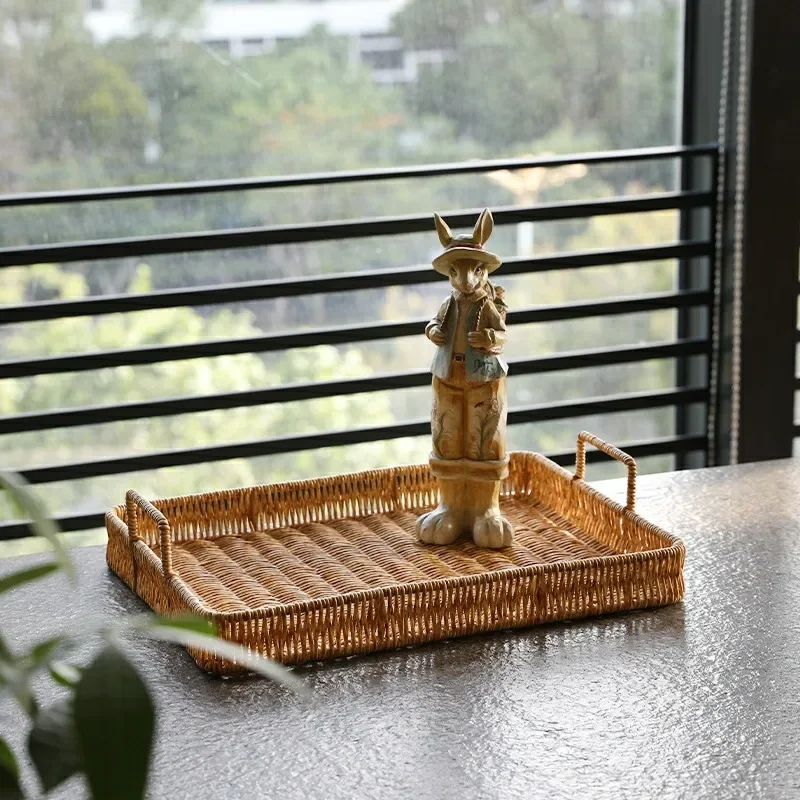Kunststoff-Aufbewahrungstablet – Rattan Tray Handle Bewertung und Preis