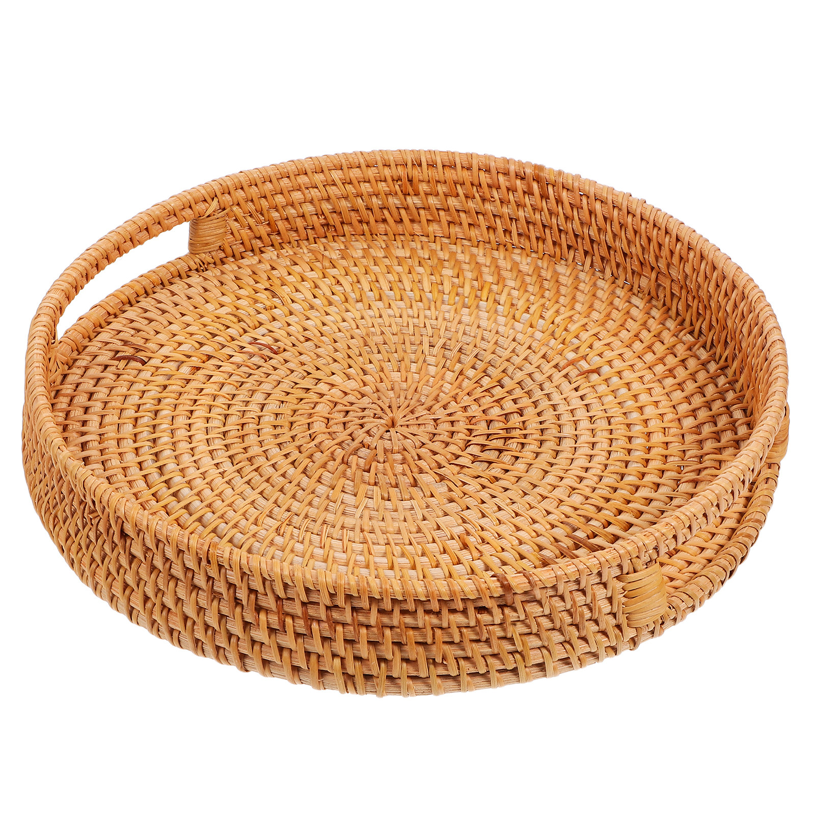 14-Zoll Runde Rattan-Servierpl – Rattan Tray Handle Bewertung und Preis