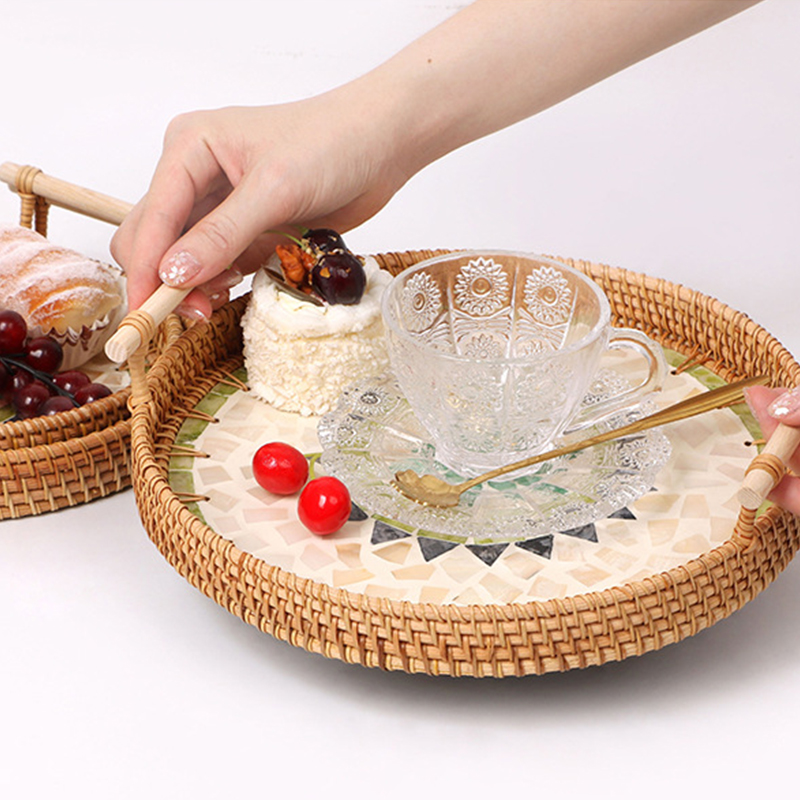 Vintage handgemachte Rattan ge – Rattan Tray Handle Bewertung und Preis