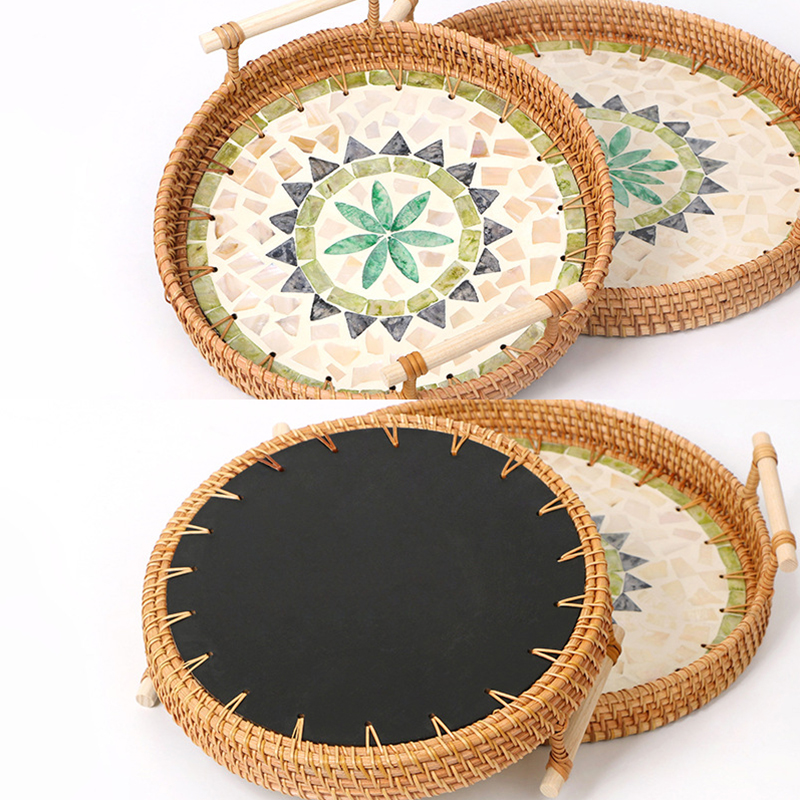 Vintage handgemachte Rattan ge – Rattan Tray Handle Bewertung und Preis