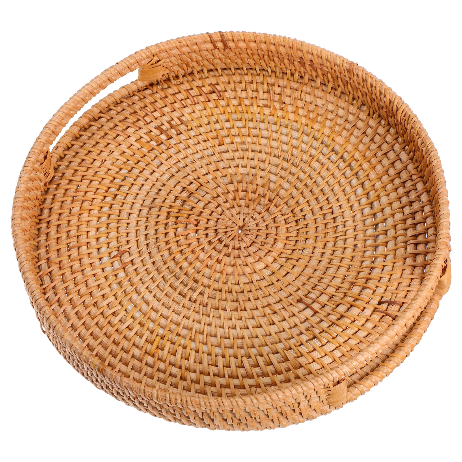 14-Zoll Runde Rattan-Servierpl – Rattan Tray Handle Bewertung und Preis