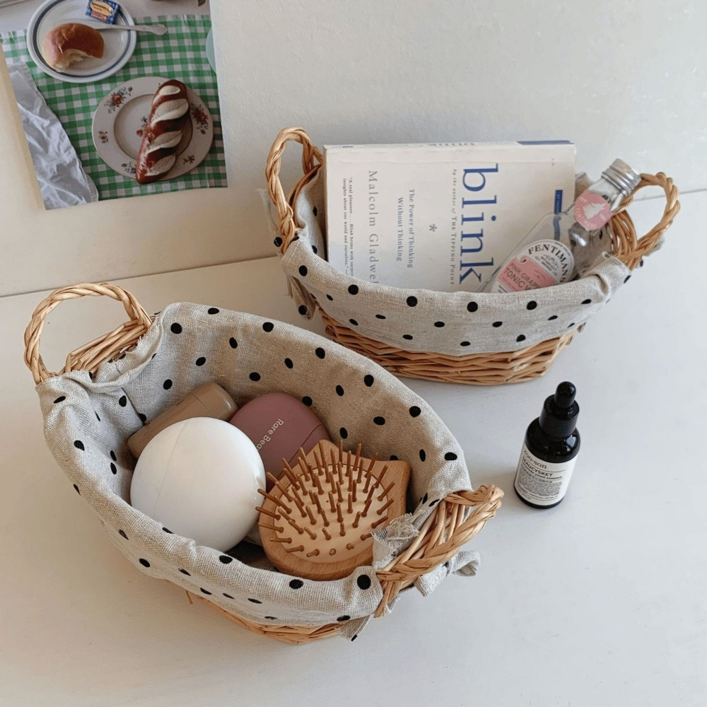 Vintage Stoff-Rattan Aufbewahr – Rattan Tray Handle Bewertung und Preis