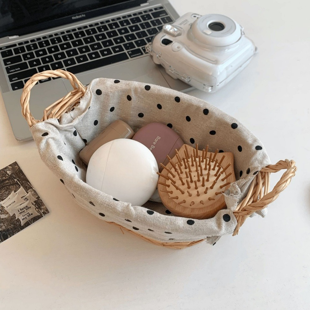Vintage Stoff-Rattan Aufbewahr – Rattan Tray Handle Bewertung und Preis