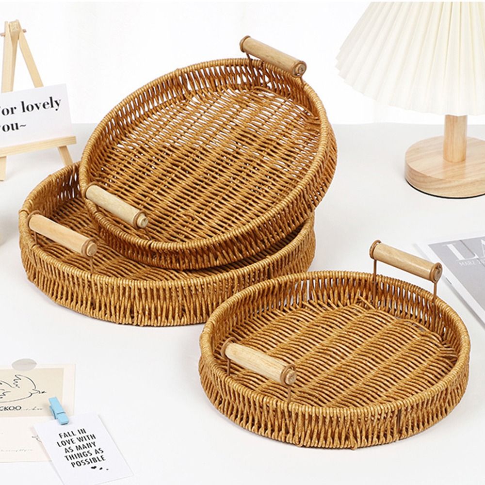 Handgewebter Kunststoff-Rattan – Rattan Tray Handle Bewertung und Preis