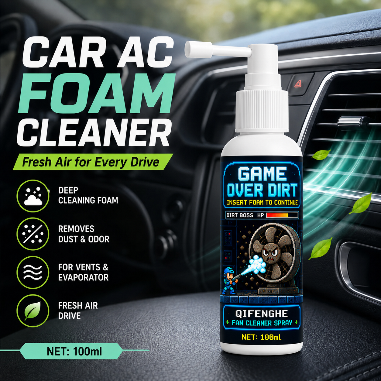 Schaumreinigungsspray für Auto – Interior Design Mockup Bewertung und Preis