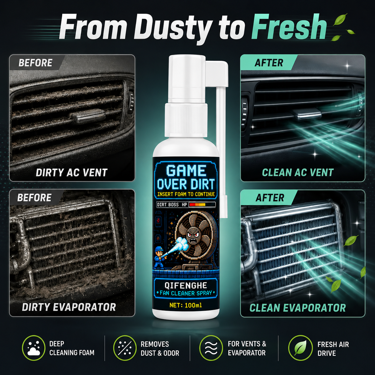 Schaumreinigungsspray für Auto – Interior Design Mockup Bewertung und Preis