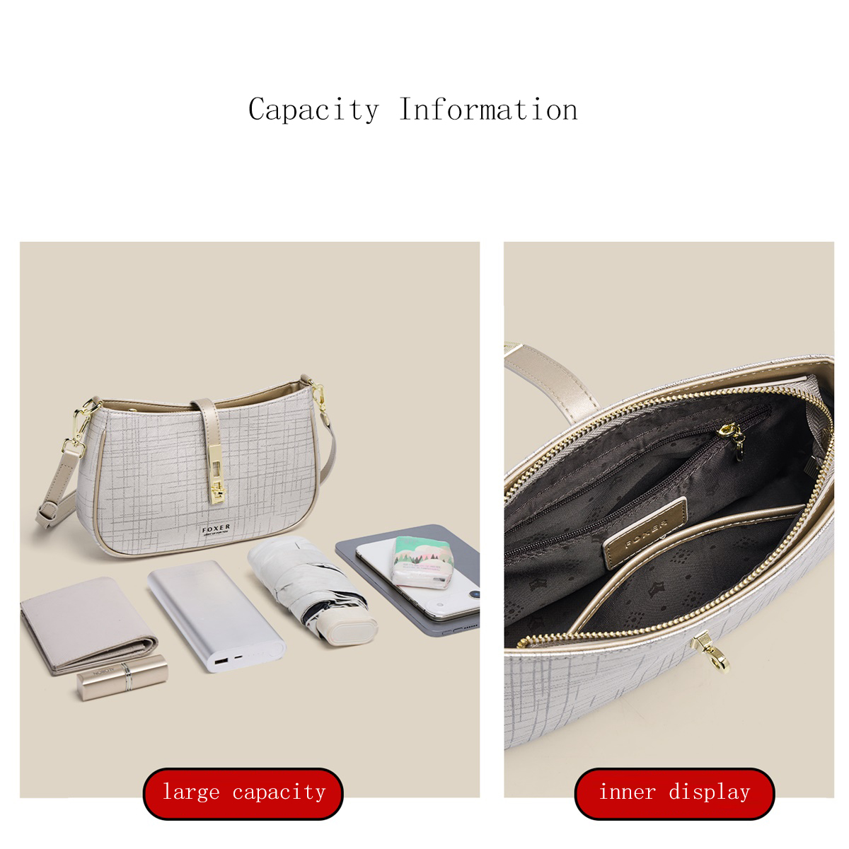 FOXER Damen-Schultertasche aus – Interior Design Grid Bewertung und Preis
