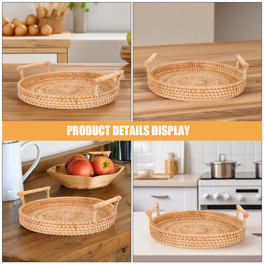 32 cm Runde Handgefertigte Rat – Rattan Tray Handle Bewertung und Preis