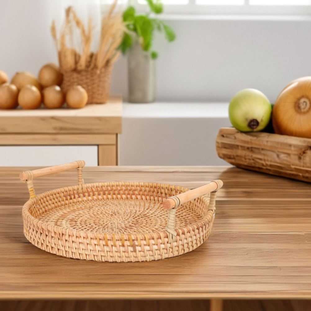 32 cm Runde Handgefertigte Rat – Rattan Tray Handle Bewertung und Preis