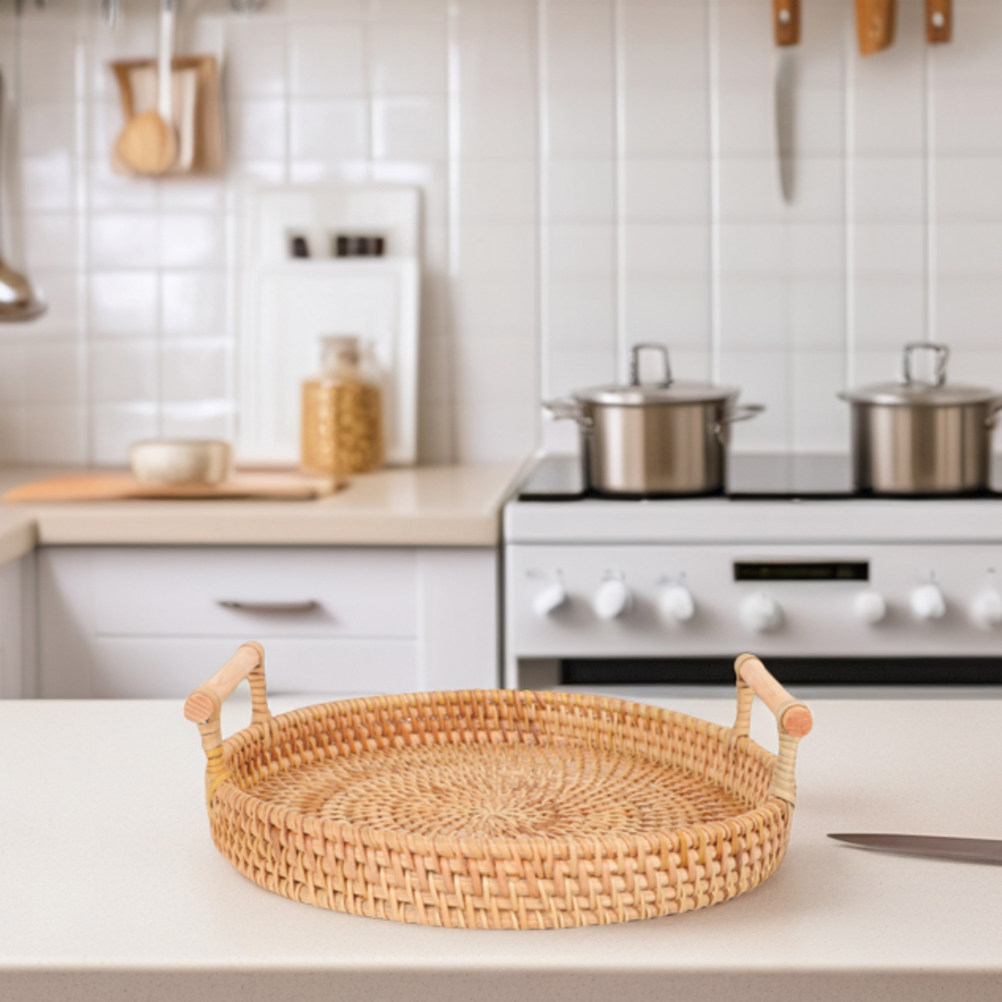 32 cm Runde Handgefertigte Rat – Rattan Tray Handle Bewertung und Preis