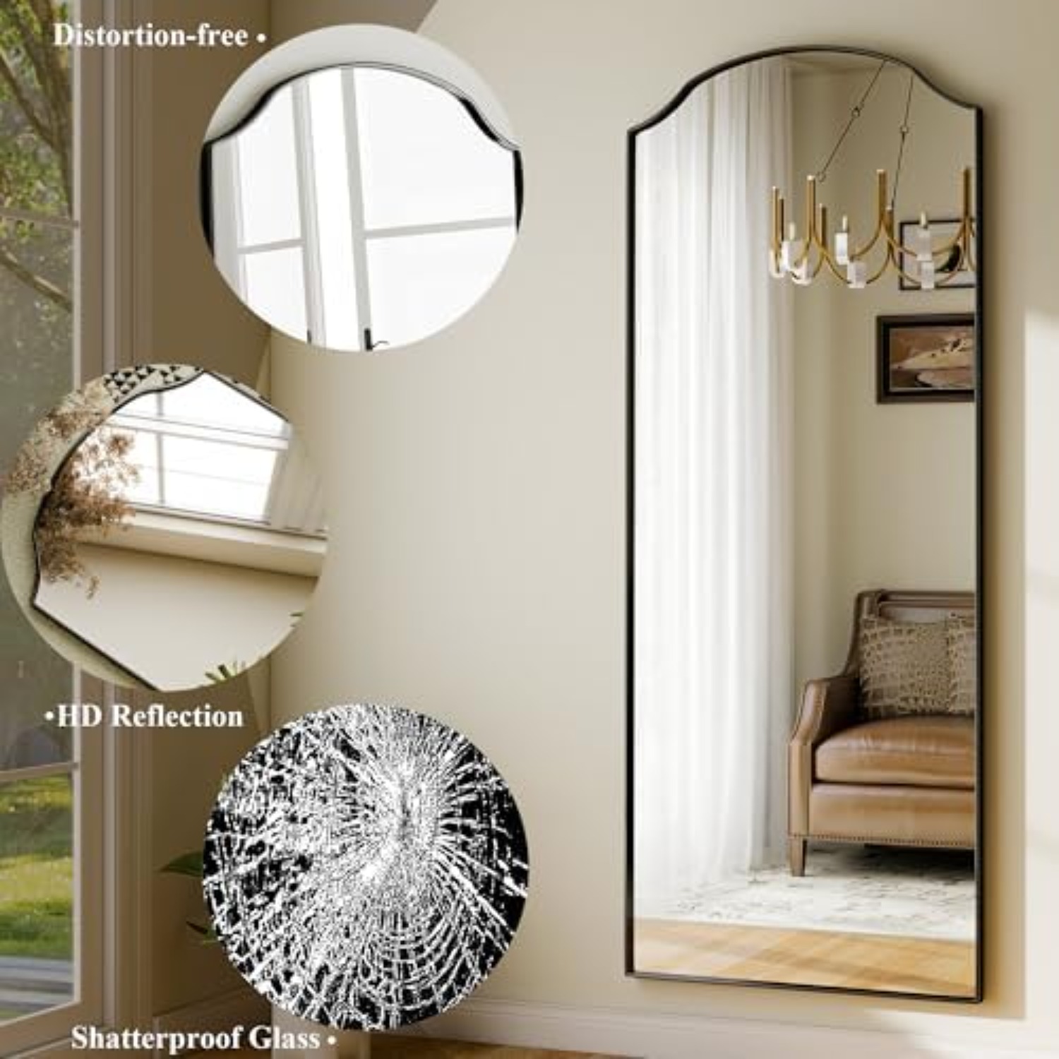 Gewölbter Ganzkörperspiegel mi – Arch Mirror Leaning Bewertung und Preis