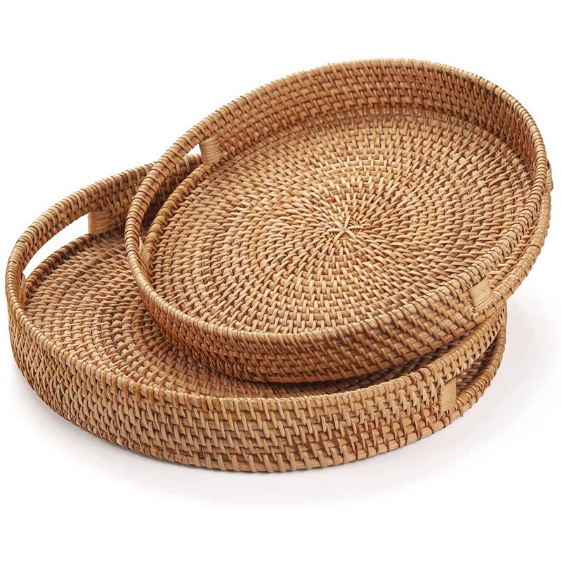 Runde Rattan-Servierplatte Dek – Rattan Tray Handle Bewertung und Preis