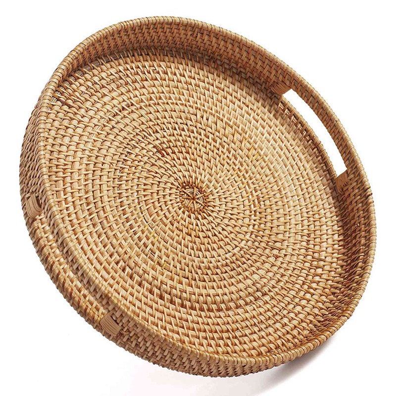 Runde Rattan-Servierplatte Dek – Rattan Tray Handle Bewertung und Preis