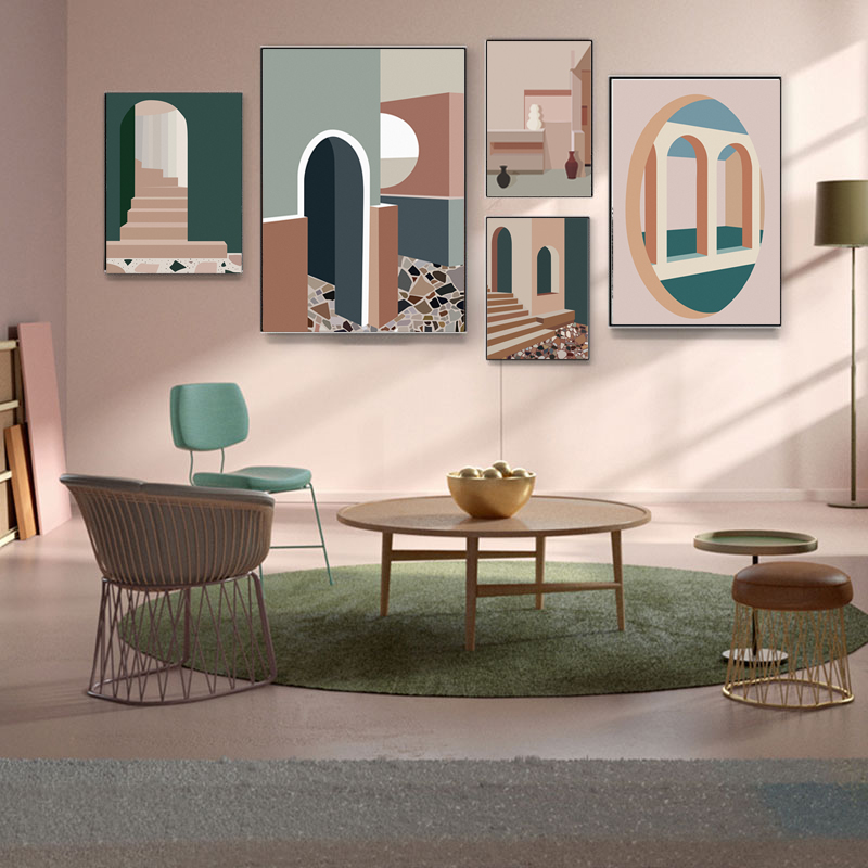 Retro Morandi Gebäude Leinwand – Interior Design Build Bewertung und Preis