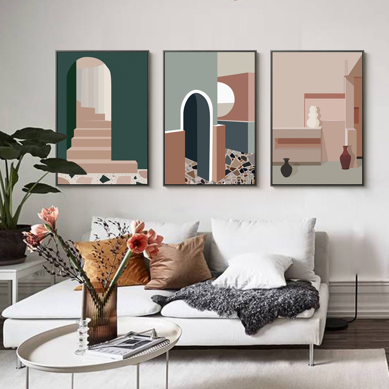 Retro Morandi Gebäude Leinwand – Interior Design Build Bewertung und Preis