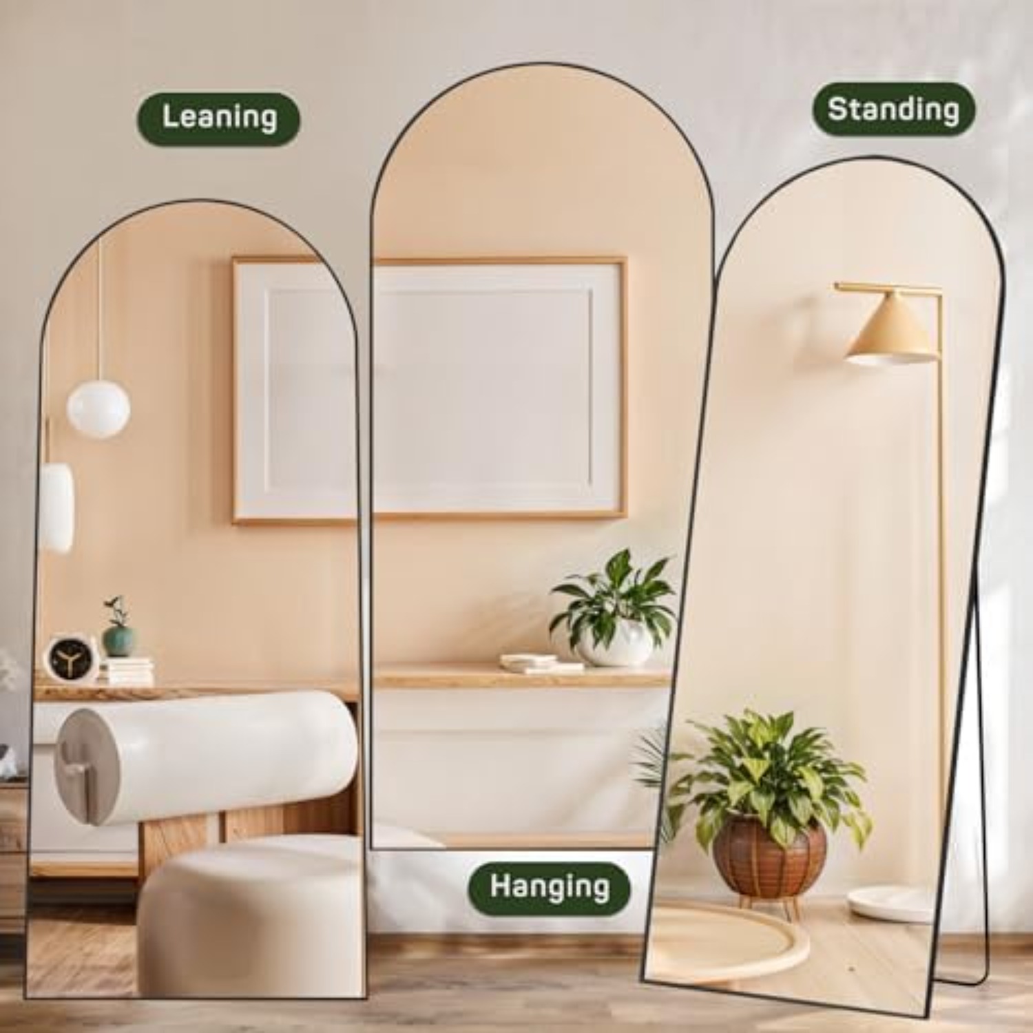 Bogenförmiger Ganzkörperspiege – Arch Mirror Leaning Bewertung und Preis